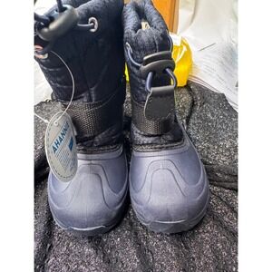 AHANNIE Kids Navy Blue Waterproof Winter Snow Boots Size 25